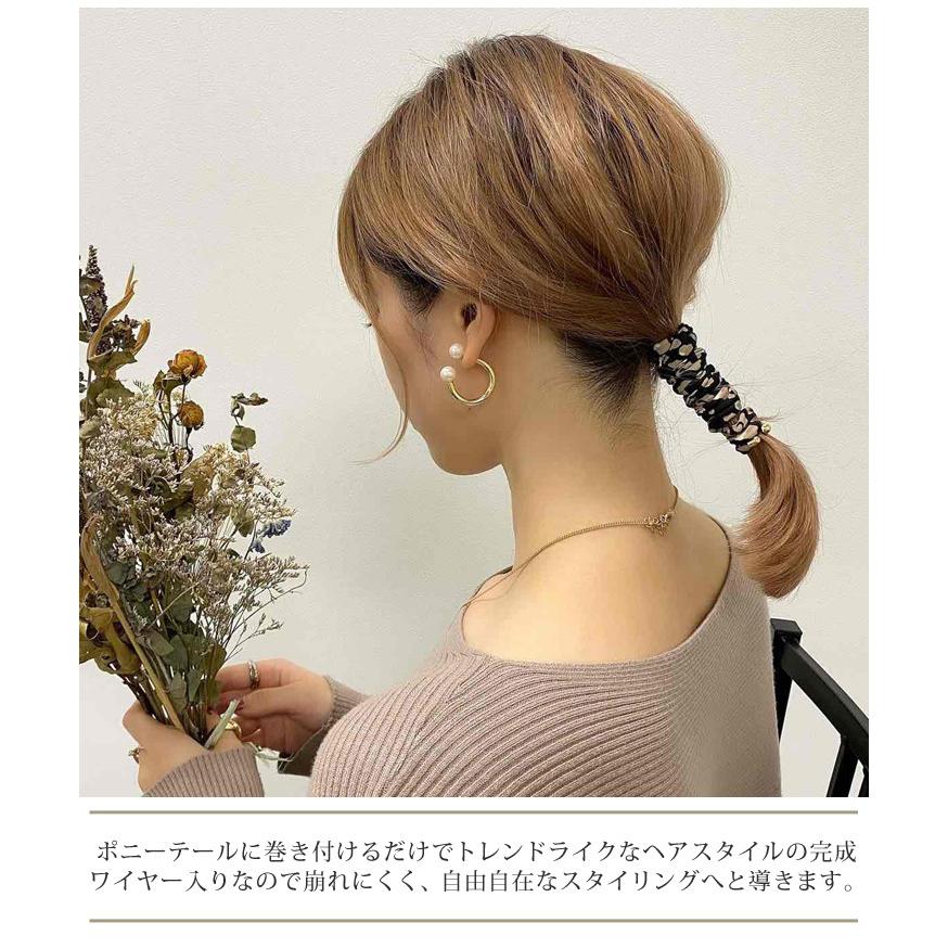 ワイヤー リボン ヘアアレンジ ヘアゴム ポニーテール レディース アクセサリー りぼん コード レオパード まとめ髪 おしゃれ ポイント消化 Ach Joknet Yahoo 店 通販 Yahoo ショッピング