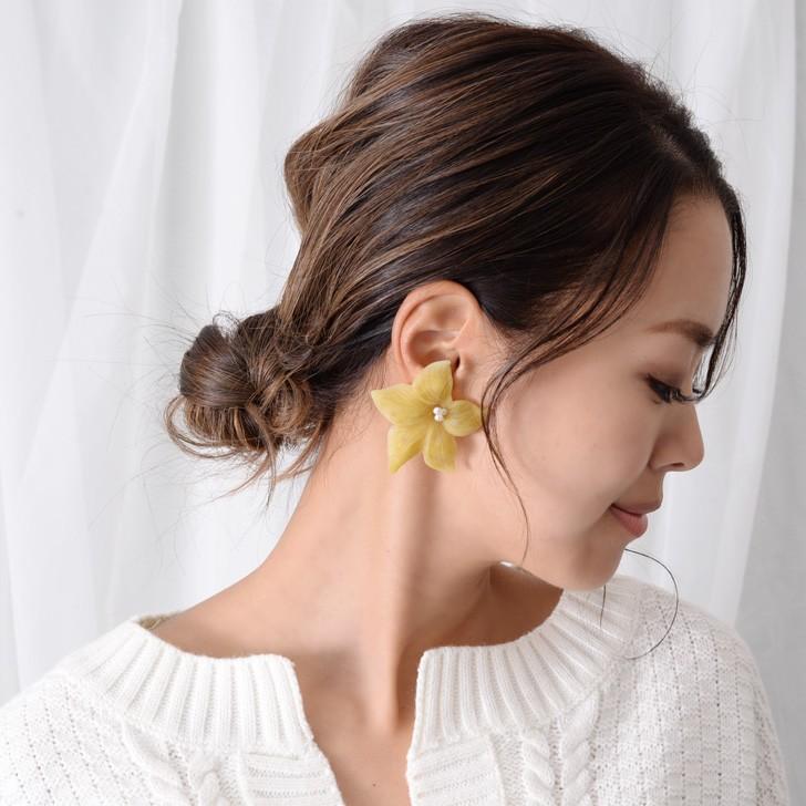 イヤリング レディース アクセサリー 大きめ フラワー 花 カジュアル おしゃれ パーティー 二次会 ギフト クリスマス プレゼント ノンホールピアス ポイント消化 Acp Joknet Yahoo 店 通販 Yahoo ショッピング