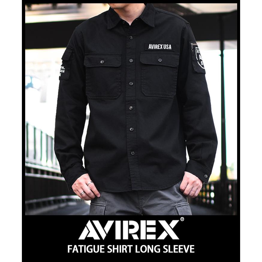 アビレックス アヴィレックス 定番 メンズ トップス 部屋着 ミリタリー 長袖 AVIREX（アヴィレックス） ファティーグシャツ メンズ トップス