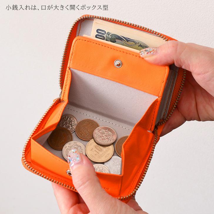 perche（ペルケ） カードウォレット ジャバラ 蛇腹 財布 ネオンカラー