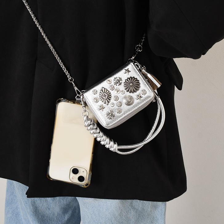 perche（ペルケ） ミニ財布 レディース 本革 ブランド ジャバラカード
