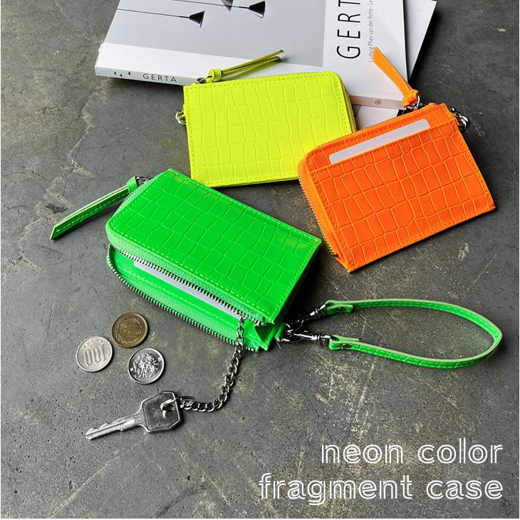 フラグメントケース レディース l字 ミニ財布 パスケース 小銭入れ