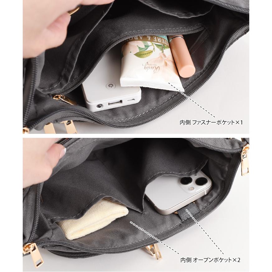 Wallet compartment bag／お財布バッグ／キルティングブラック お財布ショルダー バッグ レディース 横型 軽量 大容量 小銭 カード