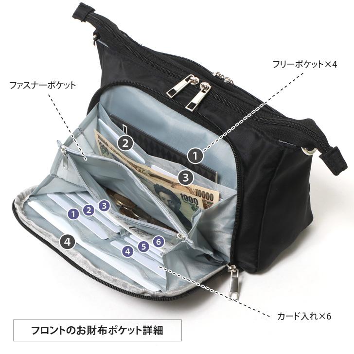 お財布ショルダー バッグ スマホ ウォレット 斜めがけ 大容量 軽い