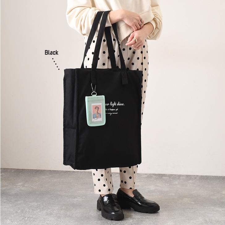 トートバッグ ループ付き うちわ対応 うちわが入る 大容量 多収納 マチ