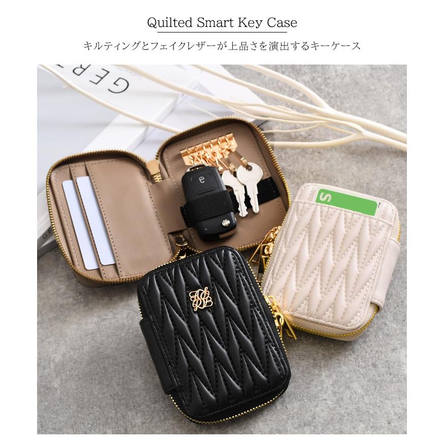 新品未使用♡キャビアキルティングケース カード入れ キーケース キーケース レディース 鍵 スマートキー カードキー カード入れ 通勤
