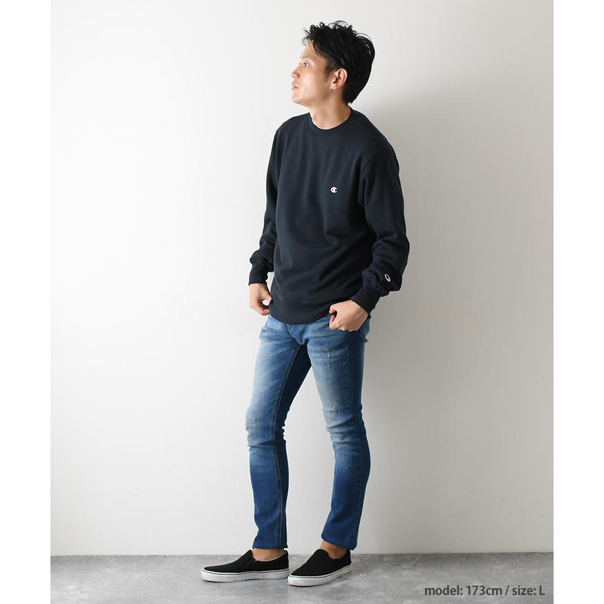 チャンピオン Champion トレーナー スウェット 長袖 クルーネック メンズ レディース ブランド C3 Q001 スエット 袖ロゴ パイル地 プルオーバー 無地 C3q001 Joknet Yahoo 店 通販 Yahoo ショッピング