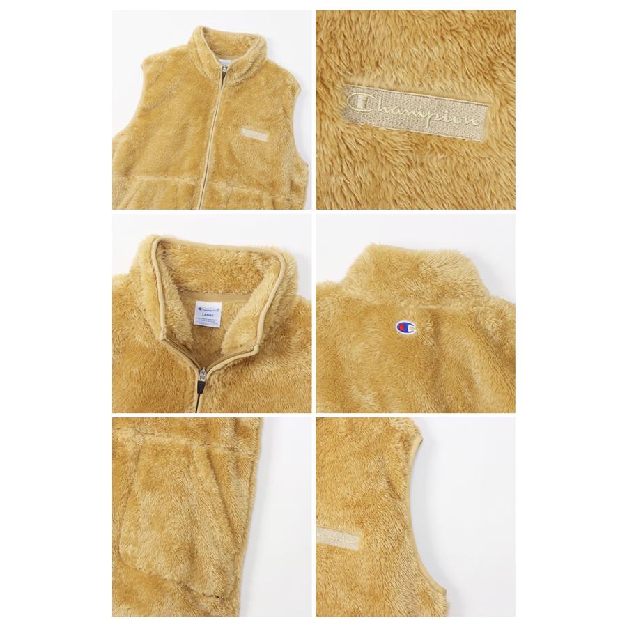 Champion（チャンピオン） ジップベスト フリース ボア アウター