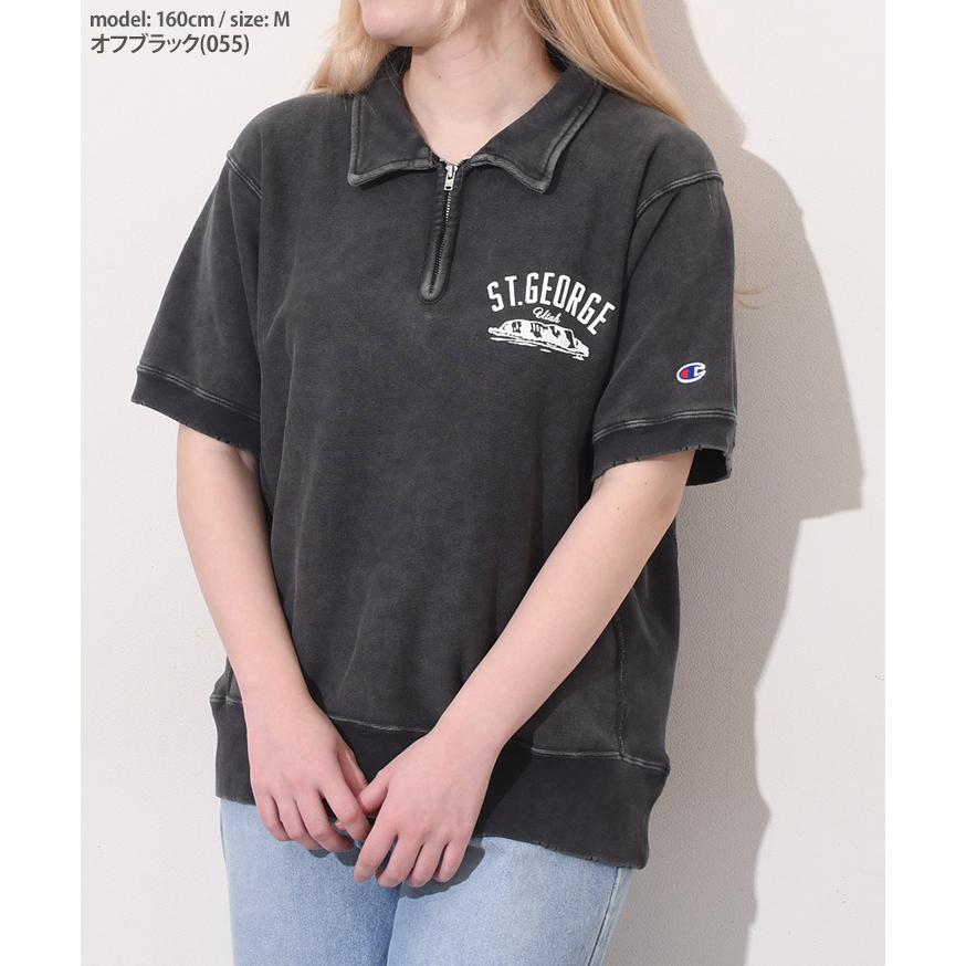 Champion（チャンピオン） スウェットTシャツ ハーフジップ メンズ 