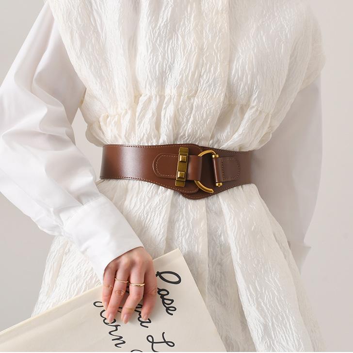 チベットの腰ベルト、ヤクの毛、準アンティーク リアルスタイル REAL STYLE サッシュベルト 本革 黒 ゴム ベルト