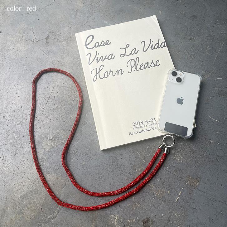 スマホショルダーストラップ 紐 全機種対応 キラキラ ラインストーン