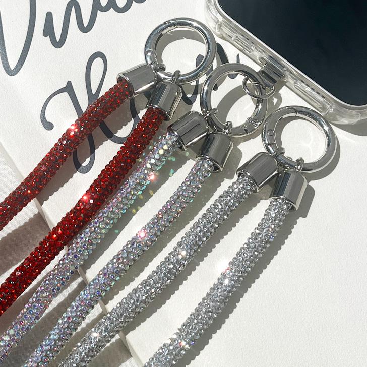 スマホショルダーストラップ 紐 全機種対応 キラキラ ラインストーン