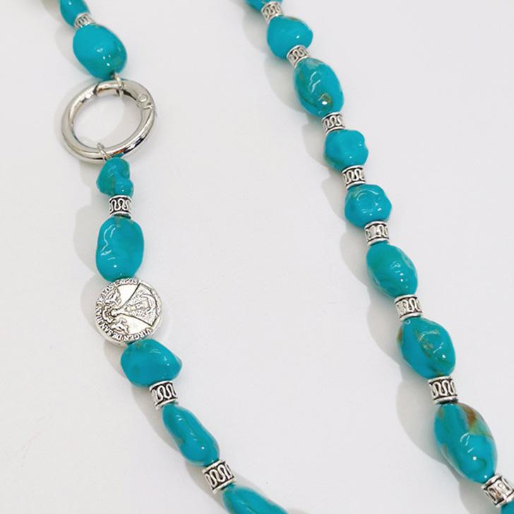 スマホショルダーストラップ おしゃれ ターコイズ コード レディース