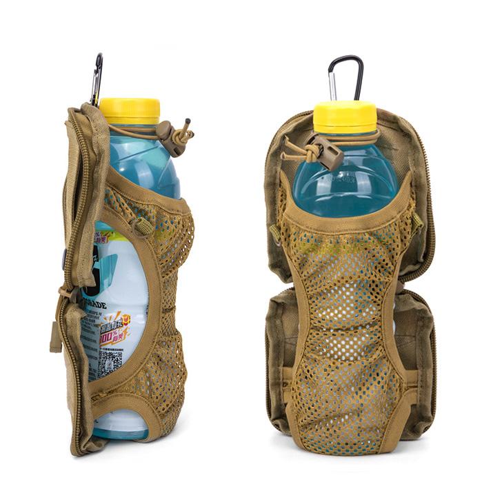 ペットボトルホルダー 水筒カバー 肩掛け ベルト カラビナ 500ml 1L