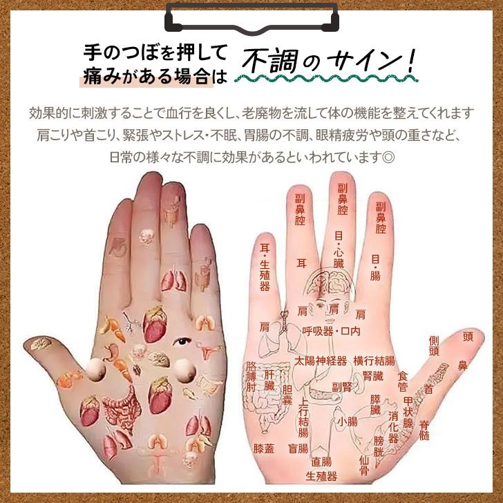 手のツボ押し ハンドマッサージ 手のひら 手袋 ツボ押し棒 つぼ 健康 