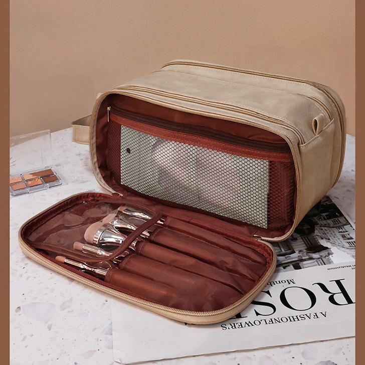 トラベル コスメ ティックバッグ レディース 二層メイクアップ 旅行