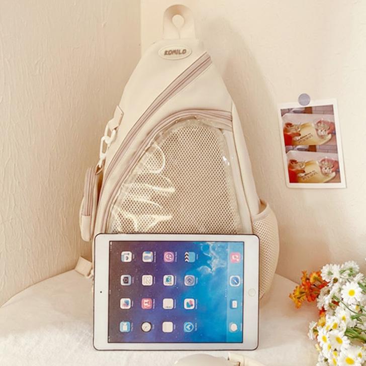 痛バッグ 痛バ ボディバッグ ショルダーバッグ メッシュボード付き 缶