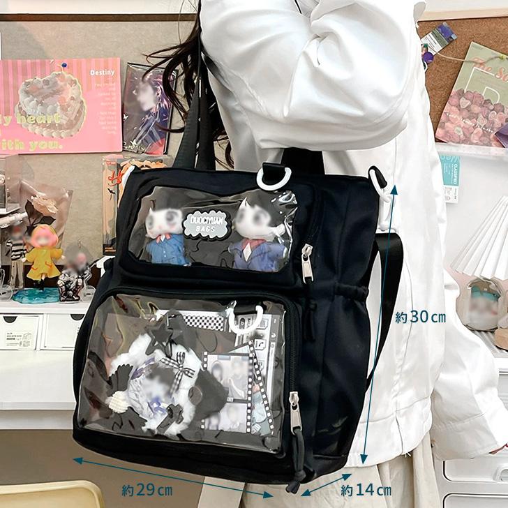 痛バッグ ショルダー ぬいぐるみ 痛バ トートバッグ クリアポケット
