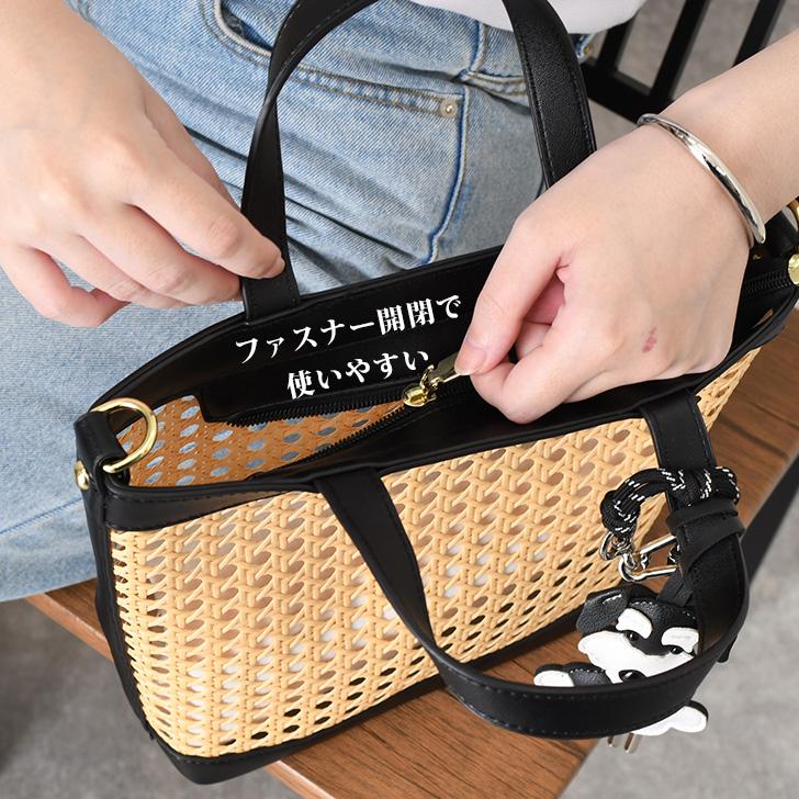 かごバッグ 2way ショルダー付き 新品 かごバッグ ショルダーバッグ 2way レディース ラタン風 ハンドバッグ