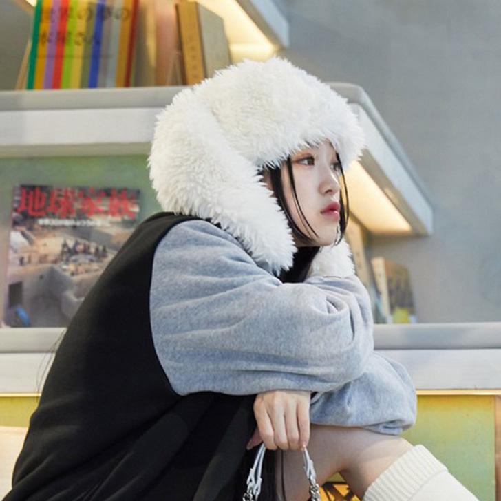 ファー帽子 エコファー うさ耳 ふわふわ レディース 帽子 ハット