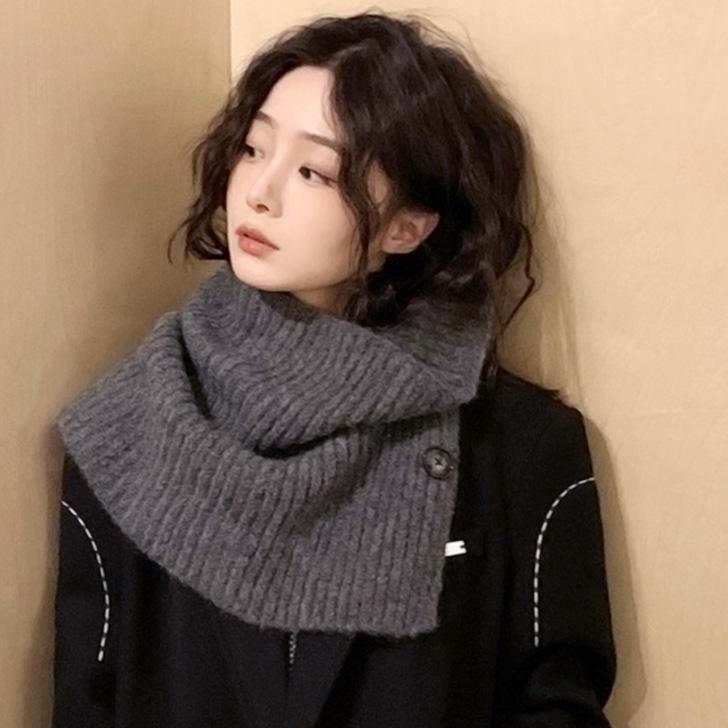 ネックウォーマー レディース ゴルフ ボタン付き メンズ マフラー