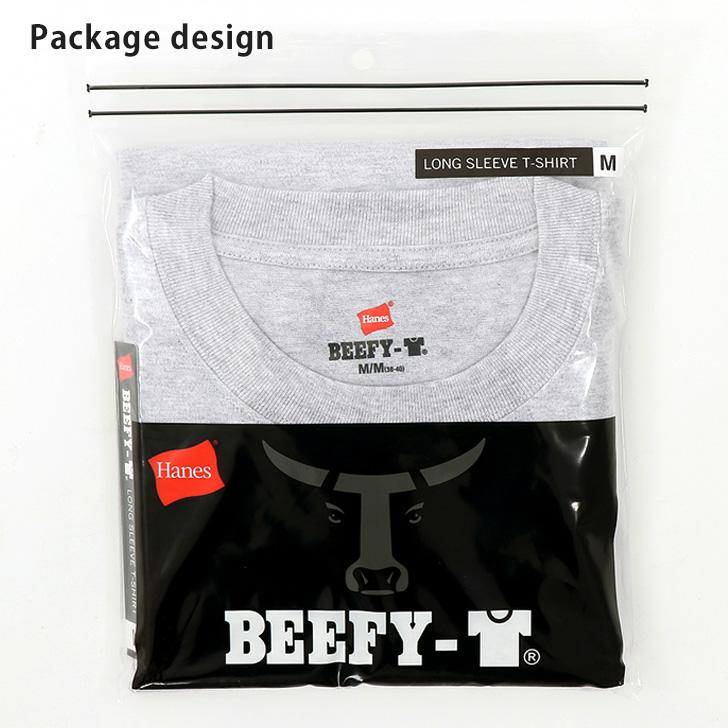 Hanes ヘインズ 綿100％ BEEFY ビーフィー 長袖 Tシャツ メンズ トップス ロンt ロングスリーブ ポケット 秋 冬 ユニセックス ポイント消化｜rainbunker｜04