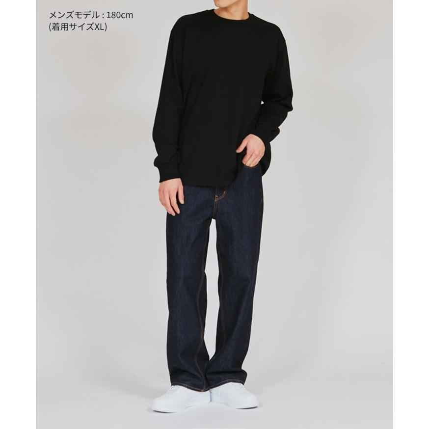 Hanes（ヘインズ） Hanes Tシャツ メンズ レディース 長袖 無地 KURO