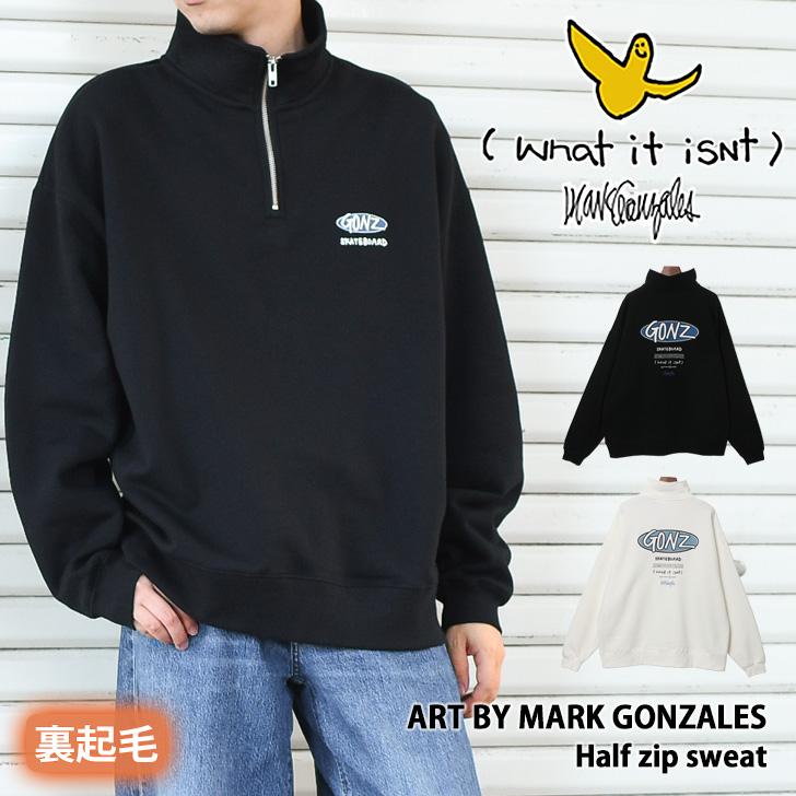 Mark Gonzales トレーナー スウェット ハーフジップ トップス 裏 Mark Gonzales トレーナー スウェット ハーフジップ トップス 裏