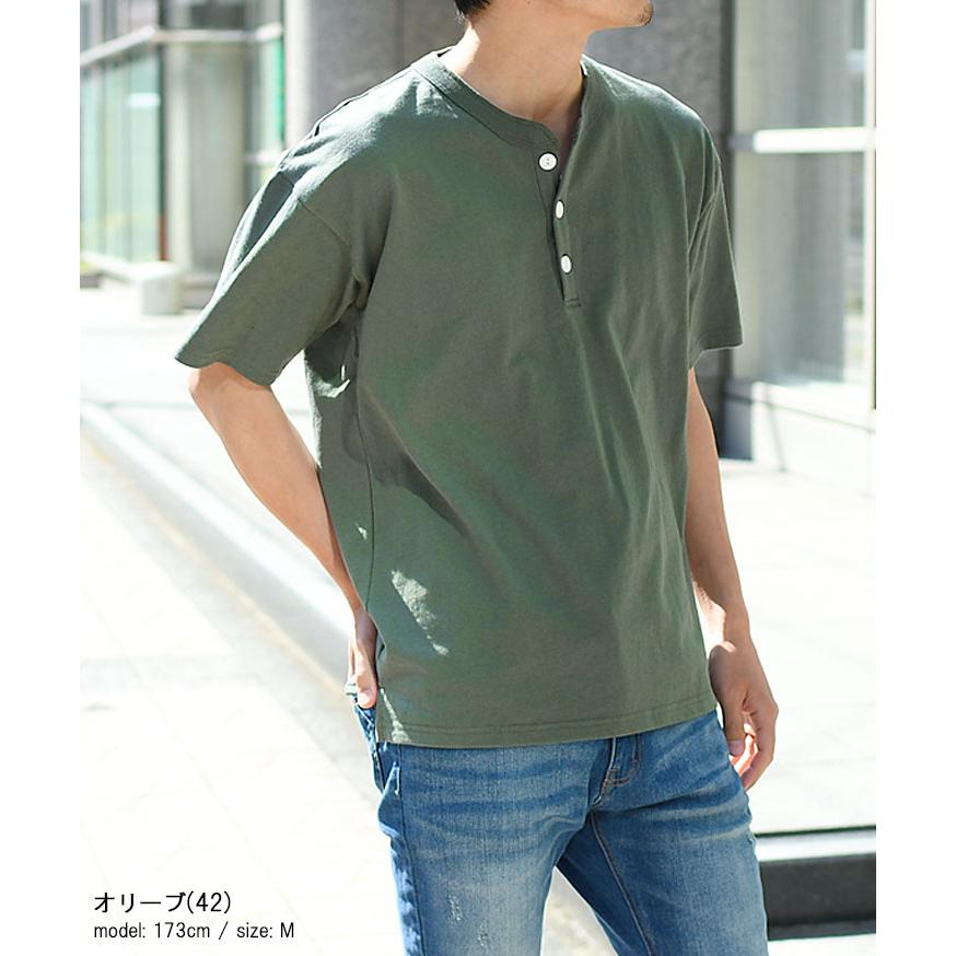 Goodwear（グッドウェア） 綿100％ Tシャツ 半袖 ヘンリーネック