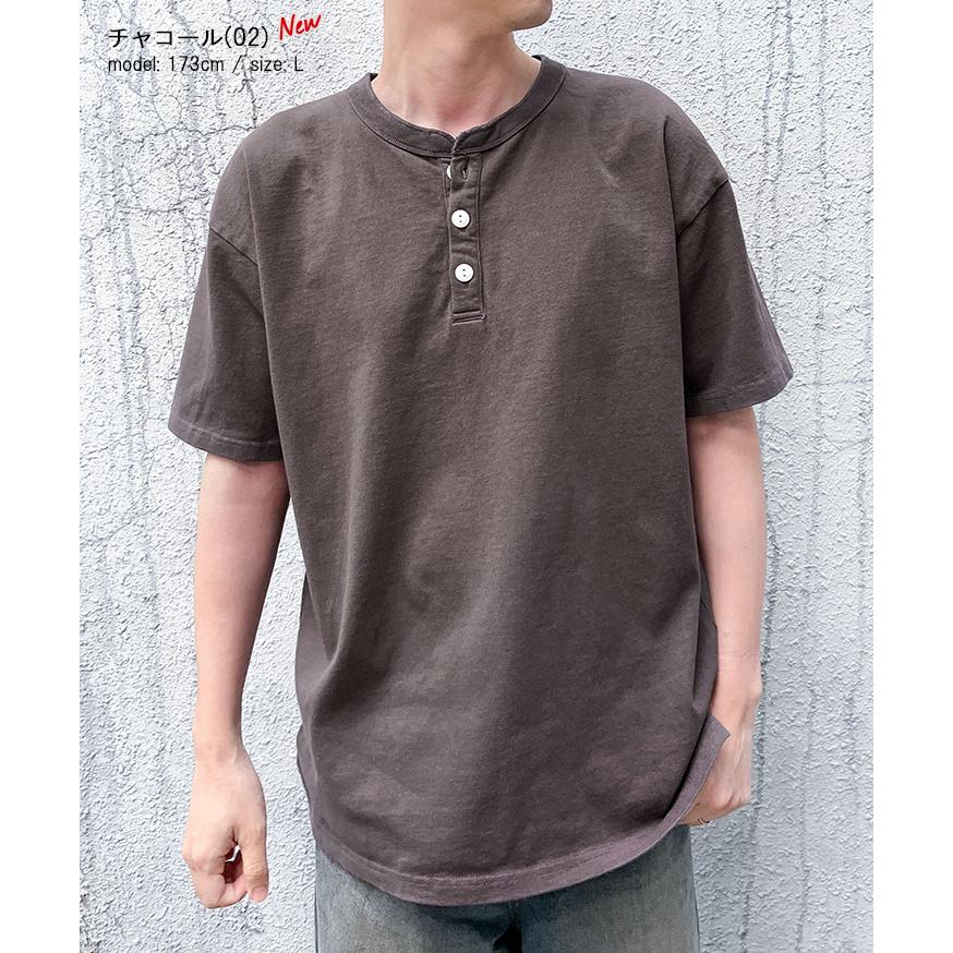Goodwear（グッドウェア） 綿100％ Tシャツ 半袖 ヘンリーネック