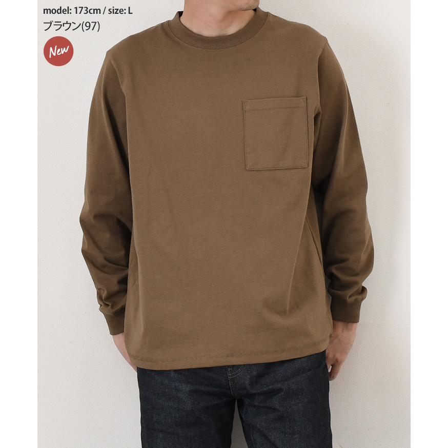 Goodwear（グッドウェア） 綿100％ Tシャツ 長袖 クルーネック メンズ