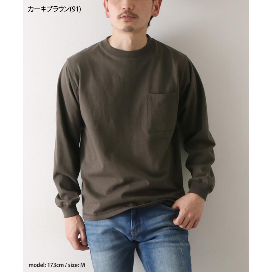 グッドウェア Goodwear 綿100％ Tシャツ 長袖 クルーネック メンズ レディース ブランド ロンT トップス おしゃれ かっこいい 大きい 無地 白 厚手 インナー｜rainbunker｜20