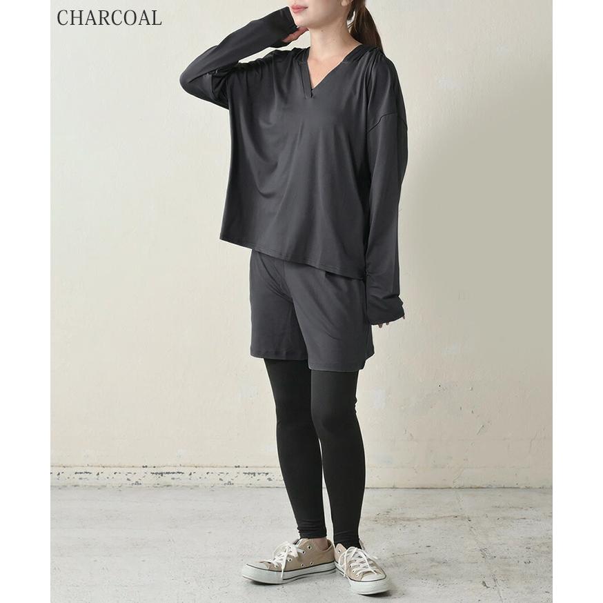 ラッシュガード レディース 上下 セット 長袖 パーカー ショートパンツ