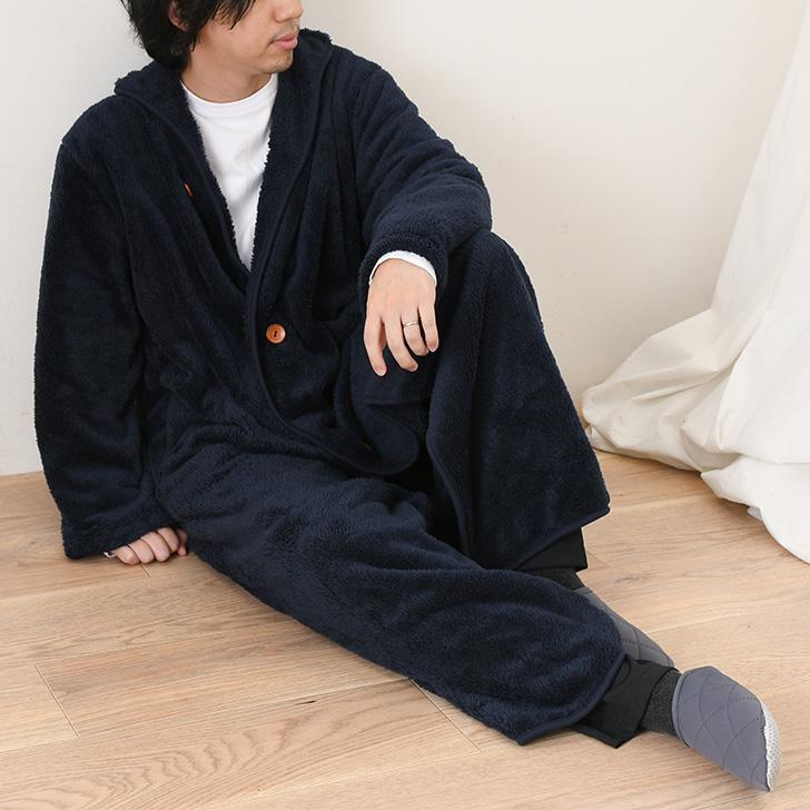 着る毛布 レディース メンズ ロング 暖かい シープボア ルームウェア