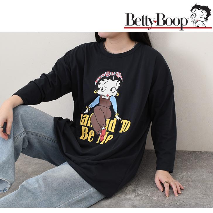 カットソー レディース ベティちゃん 長袖 Tシャツ 薄手 ベティブープ