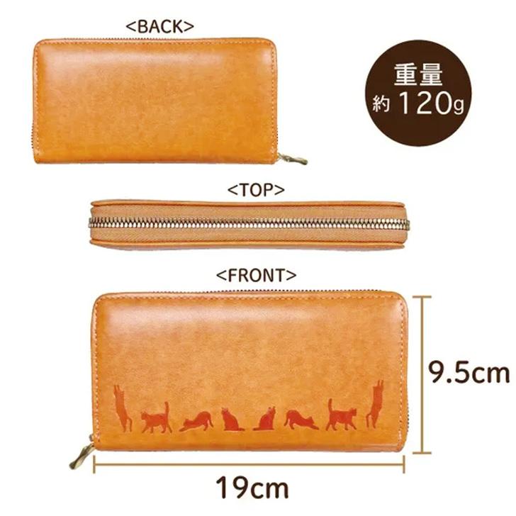 長財布 レディース 大容量 軽量 財布 ロングウォレット ネコ ねこ
