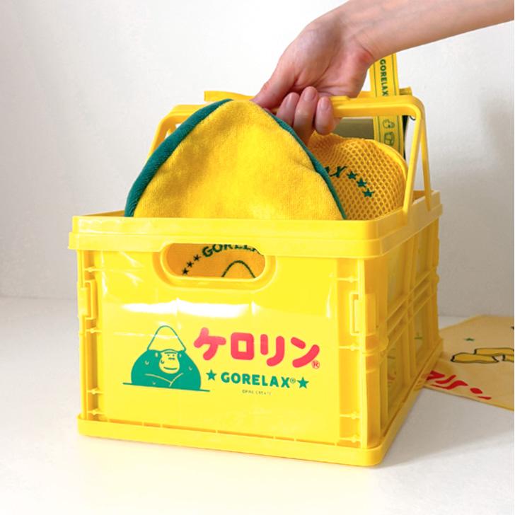 ごリラックス×ケロリン パタっとまもるさんのカゴ サウナグッズ サ活