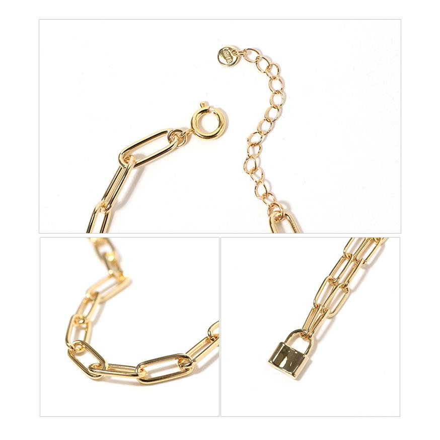 ネックレス ブレスレット レディース チェーン ロックキー 南京錠