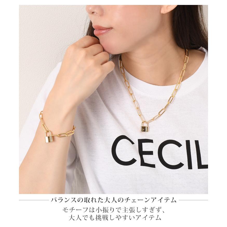 ネックレス ブレスレット レディース チェーン ロックキー 南京錠