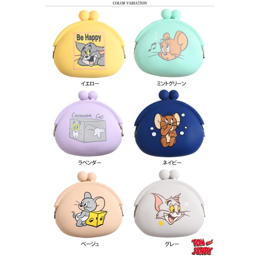 がま口 ポーチ 小銭入れ トムとジェリー TOM&JERRY シリコン