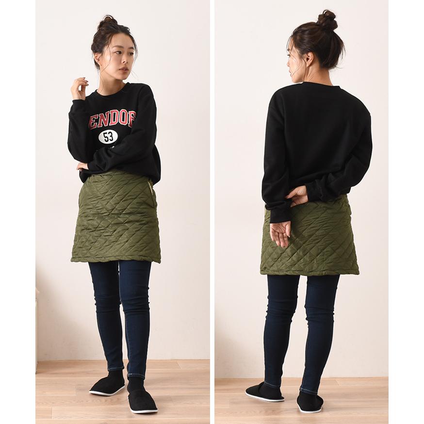 防寒スカート レディース キルティング フリース ボア 裏起毛 ボトムス