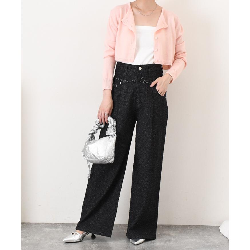 デニムパンツ レディース 春 夏 秋 冬 ワイド ストレート ダメージ ゆったり ハイウエスト 薄手 ボトムス ジーンズ ジーパン 高身長 | ブランド登録なし | 10