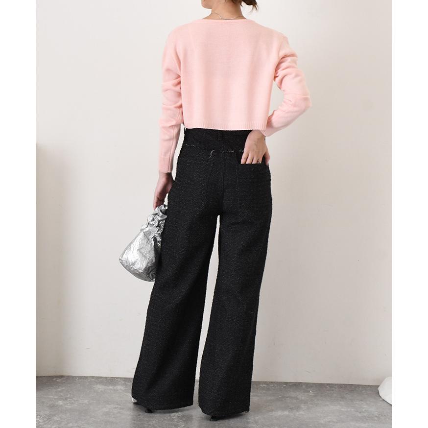 デニムパンツ レディース 春 夏 秋 冬 ワイド ストレート ダメージ ゆったり ハイウエスト 薄手 ボトムス ジーンズ ジーパン 高身長 | ブランド登録なし | 13