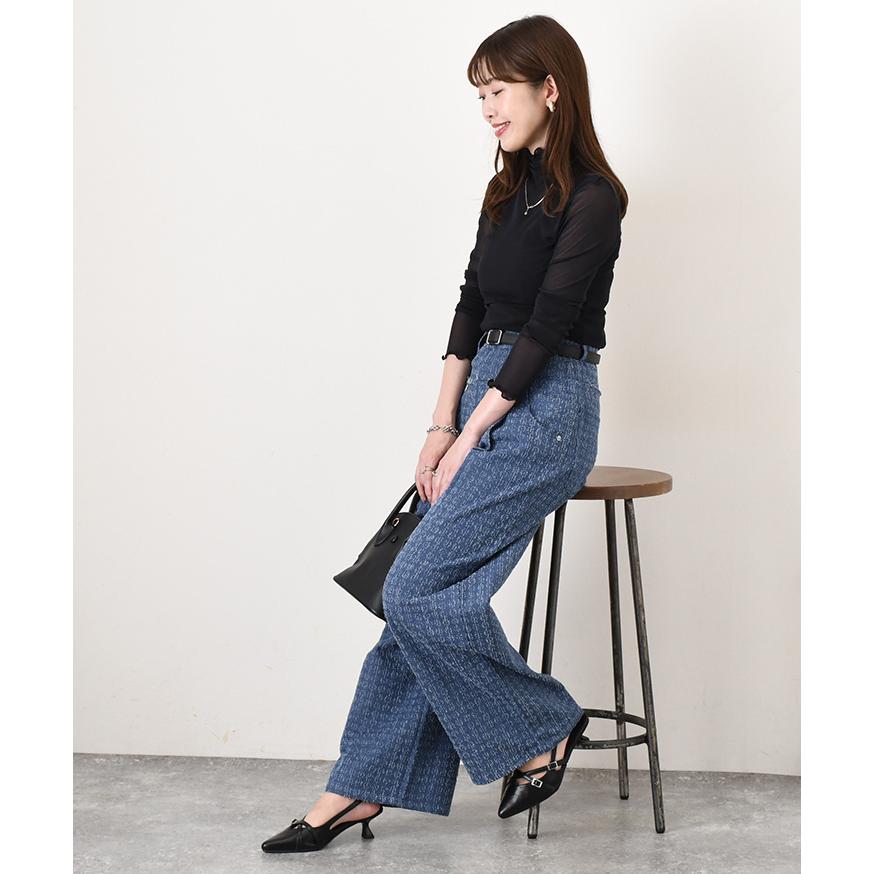 デニムパンツ レディース 春 夏 秋 冬 ワイド ストレート ダメージ ゆったり ハイウエスト 薄手 ボトムス ジーンズ ジーパン 高身長 | ブランド登録なし | 07