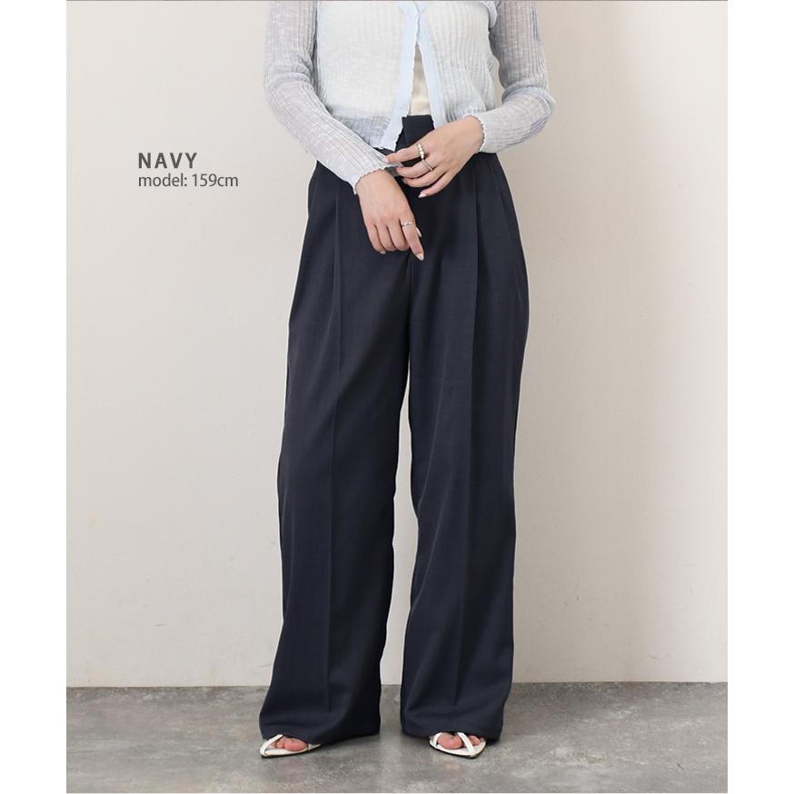 ストレートパンツ レディース スラックス ウエストゴム ボトムス ズボン きれいめ オフィス 仕事 春 夏 秋 冬 ポケット センタープレス | ブランド登録なし | 11
