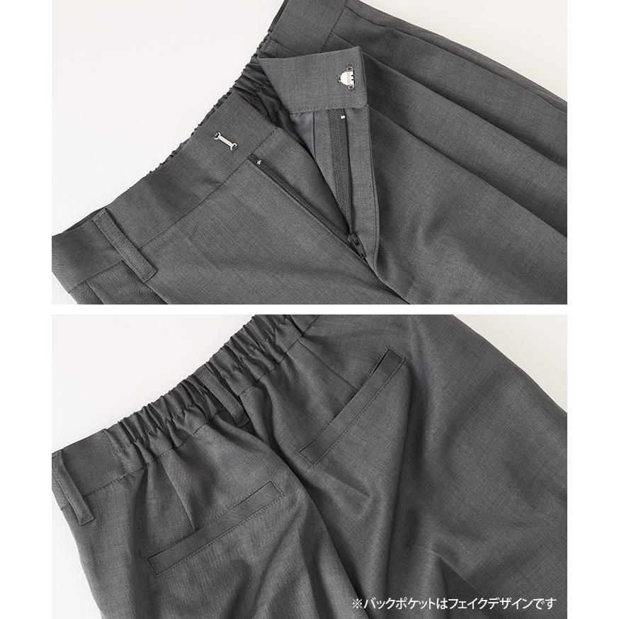 ストレートパンツ レディース スラックス ウエストゴム ボトムス ズボン きれいめ オフィス 仕事 春 夏 秋 冬 ポケット センタープレス | ブランド登録なし | 13