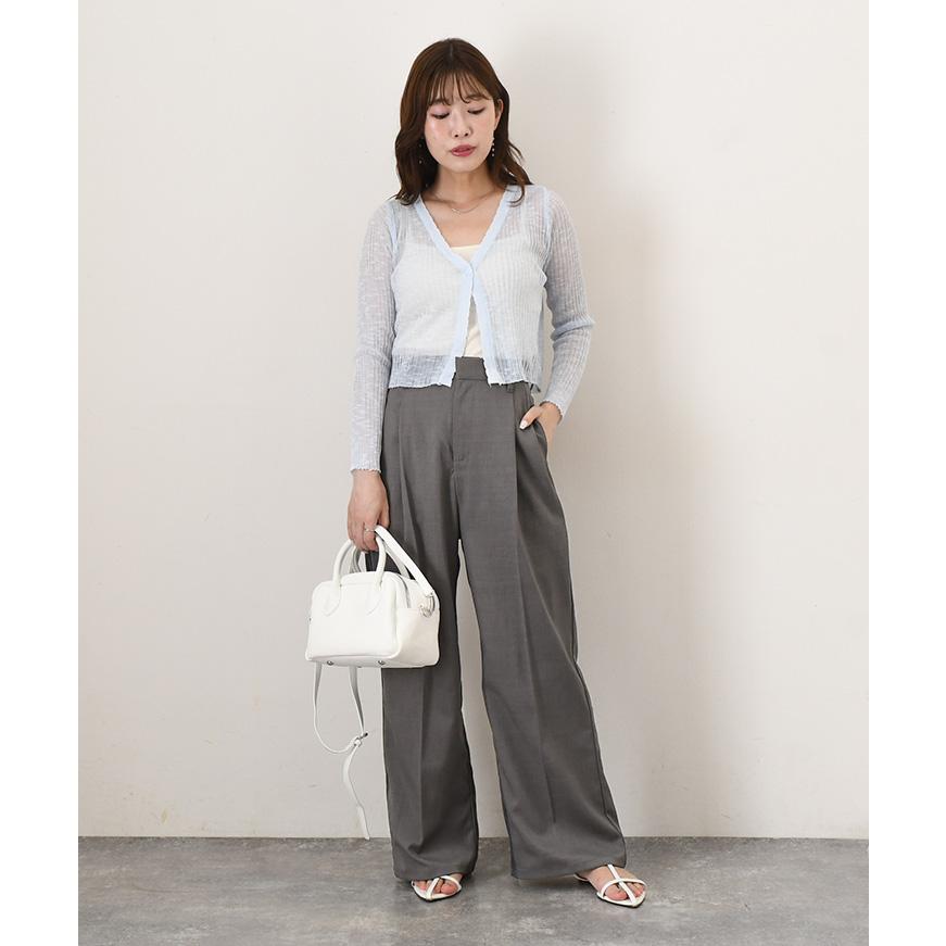ストレートパンツ レディース スラックス ウエストゴム ボトムス ズボン きれいめ オフィス 仕事 春 夏 秋 冬 ポケット センタープレス | ブランド登録なし | 06