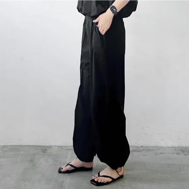 ワイドパンツ レディース 春 秋 薄手 ジョガーパンツ ゆったり ウエストゴム 撥水 ボトムス 2way 高身長 センタープレス きれいめ | ブランド登録なし | 10