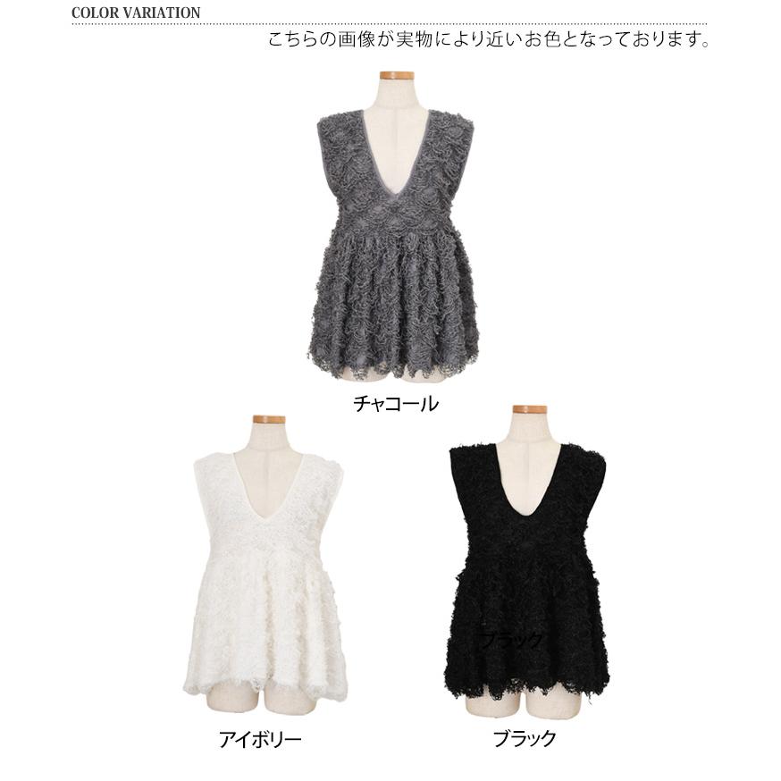 ベスト レディース 夏 秋 ペプラム フレア Aライン ノースリーブ 重ね着 レイヤード トップス おしゃれ Vネック ワイド カジュアル | ブランド登録なし | 01