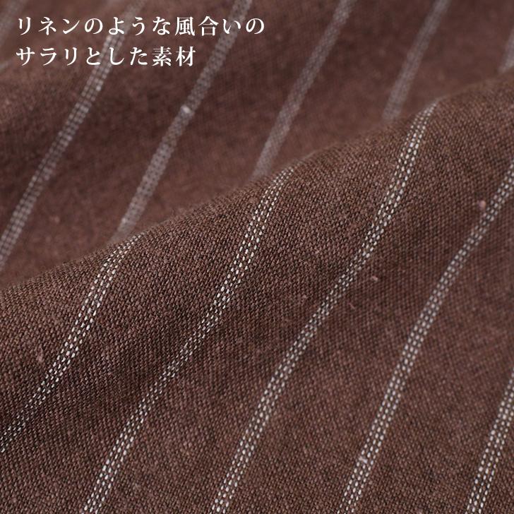 シャツ レディース 長袖 オフィス 秋 ストライプ柄 開襟 ゆったり 大きいサイズ リネンライク トップス 羽織り 上着 カジュアル おしゃれ | ブランド登録なし | 13